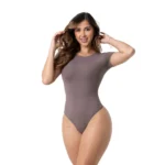 Salome TD01L5 Seamless Short Sleeve Bodysuit | Thong Cut Shaping Top