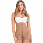 MARIAE FPF5530 Faja Colombiana Postpartum & Daily Use Shapewear Bodysuit front Zipper Open Bust Mid Thigh | 9831 | 9235 - Image 15