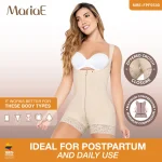 MARIAE FPF5530 Faja Colombiana Postpartum & Daily Use Shapewear Bodysuit front Zipper Open Bust Mid Thigh | 9831 | 9235 - Image 7