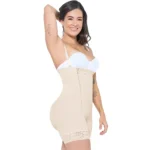 MARIAE FPL9530 Faja Colombiana Postpartum & Daily Use Shapewear Bodysuit Short Length with Side Zipper & Open Bust | 9143 - Image 3