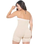 MARIAE FPL9530 Faja Colombiana Postpartum & Daily Use Shapewear Bodysuit Short Length with Side Zipper & Open Bust | 9143 - Image 5
