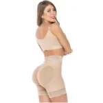 Fajas Salome 0321 | High Waist Compression Slimmer Butt Lifter Shapewear Shorts | Powernet - Image 2