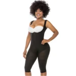 Fajas Salome 0520 | Open Bust Post Surgery Full Body Shaper for Women | Butt Lifter Knee Length Bodysuit | Powernet - Image 4