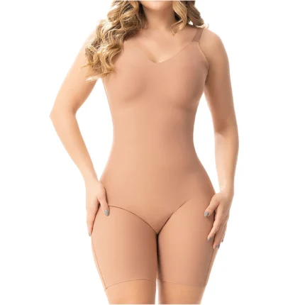 Fajas Salome 248032 | Mid-Thigh Bodysuit | Seamless Tummy Control & Pre-Molded Butt Lift