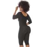 Fajas Salome 0525 | Post Surgery Bodysuit Full Body Shaper for Women | Tummy Control Butt Lifter Knee Length Shapewear with Sleeves | Powernet - Image 6